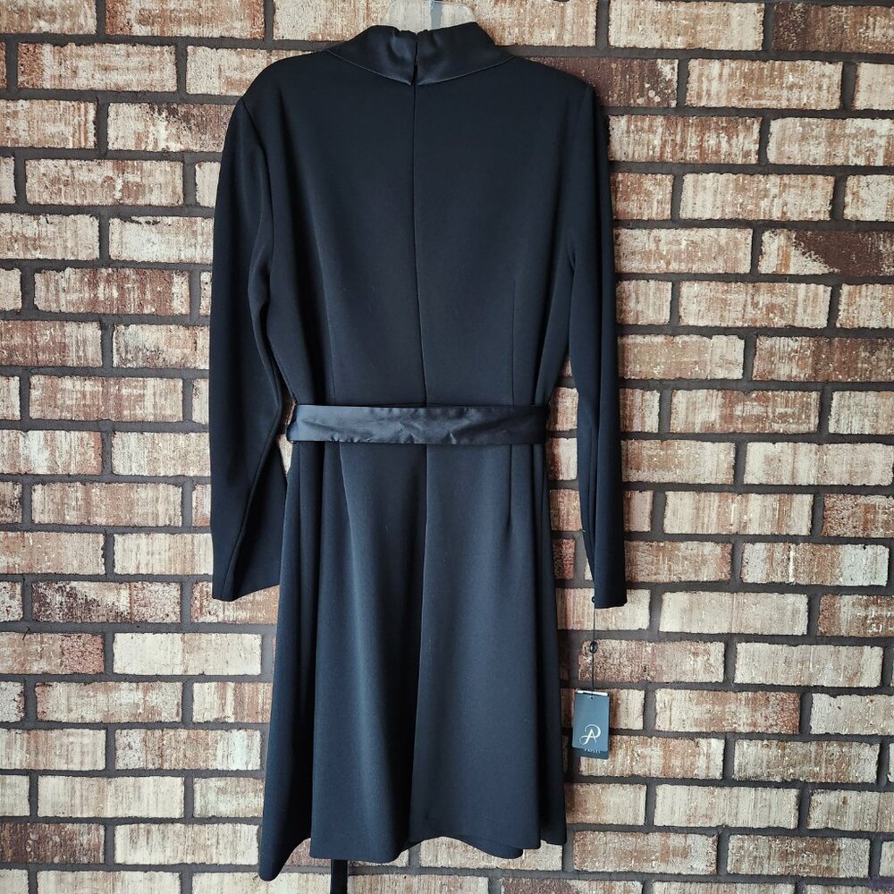 Adrianna Papell Black Tuxedo Dress Size 14 NWT - Picture 6 of 11